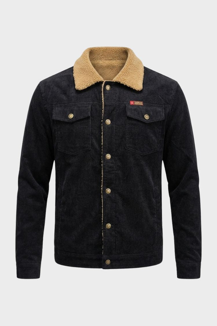 Herren Jacke mit Kontrastkragen | Brusttaschen