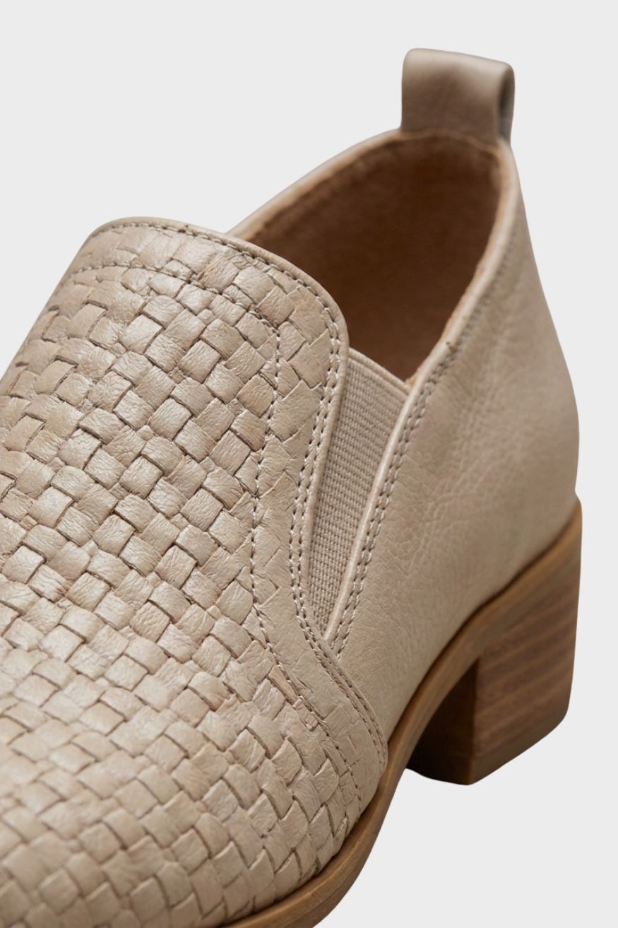 Damen Loafer in Flechtoptik | Niedriger Blockabsatz