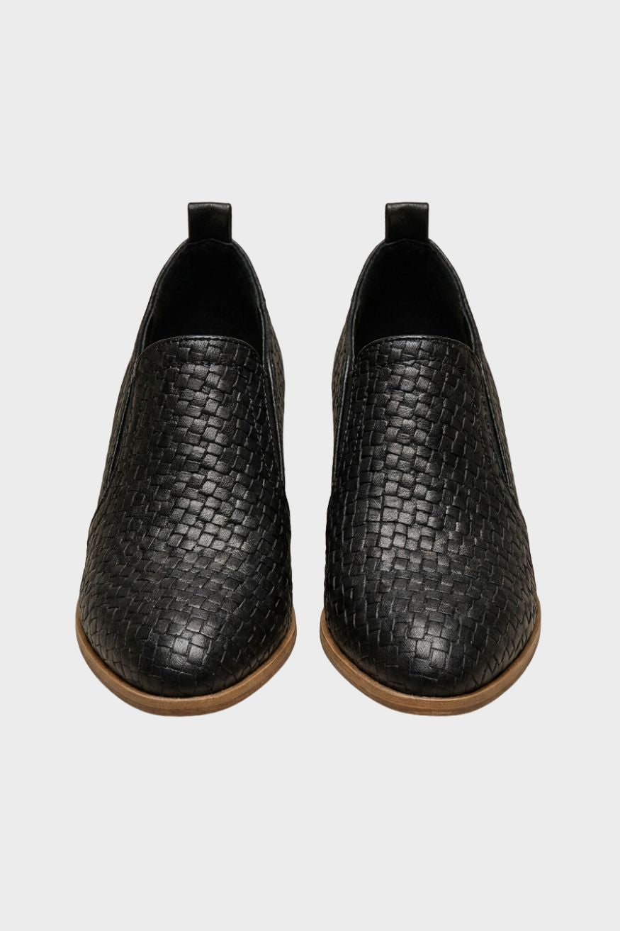 Damen Loafer in Flechtoptik | Niedriger Blockabsatz