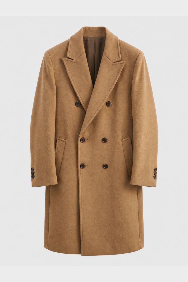 Herren Doppelreihiger Mantel | Lange Silhouette