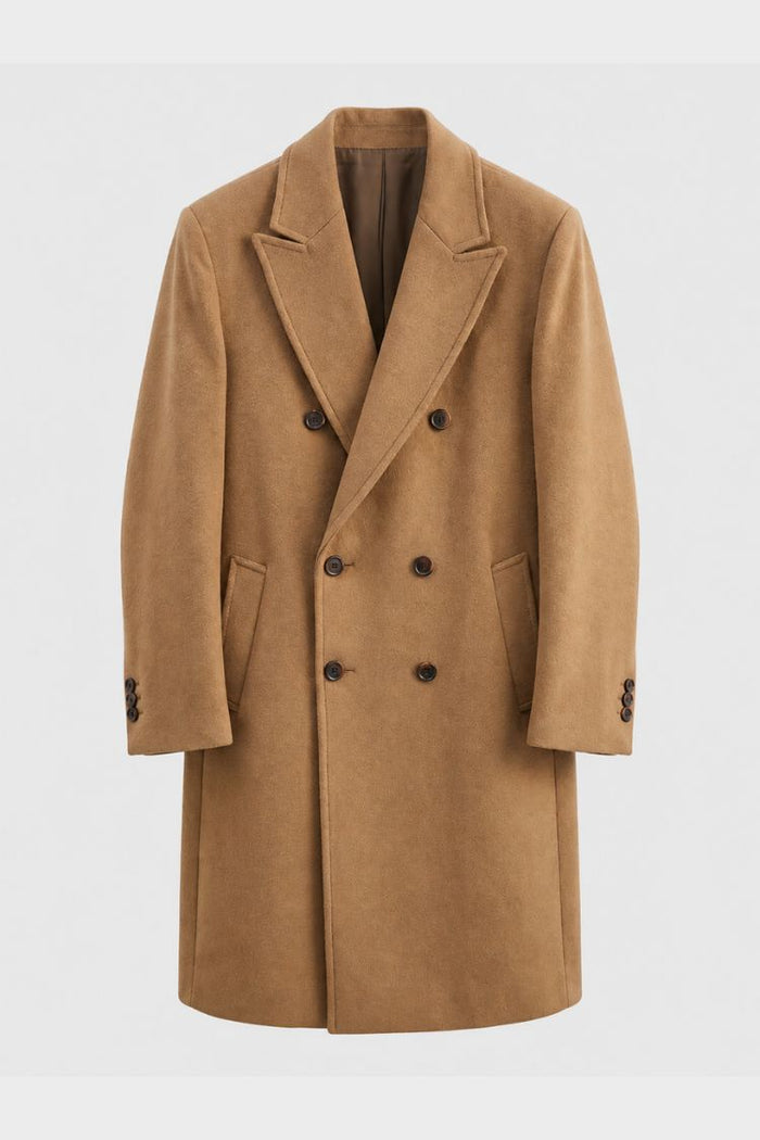 Herren Doppelreihiger Mantel | Lange Silhouette
