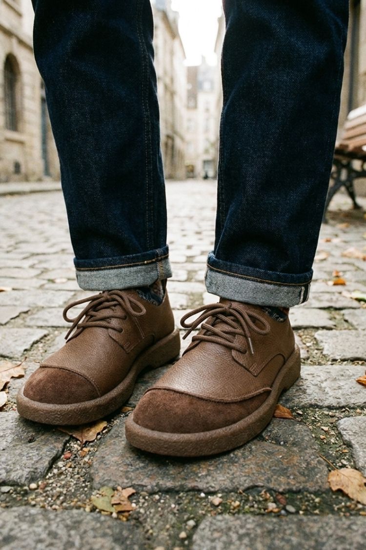 Herren Schnür-Sneaker | Runde Zehenpartie & Sichtbare Sohlennaht