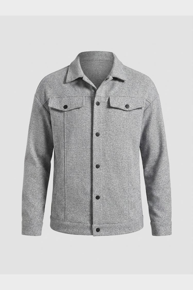 Herren Trucker Jacke | Druckknopf