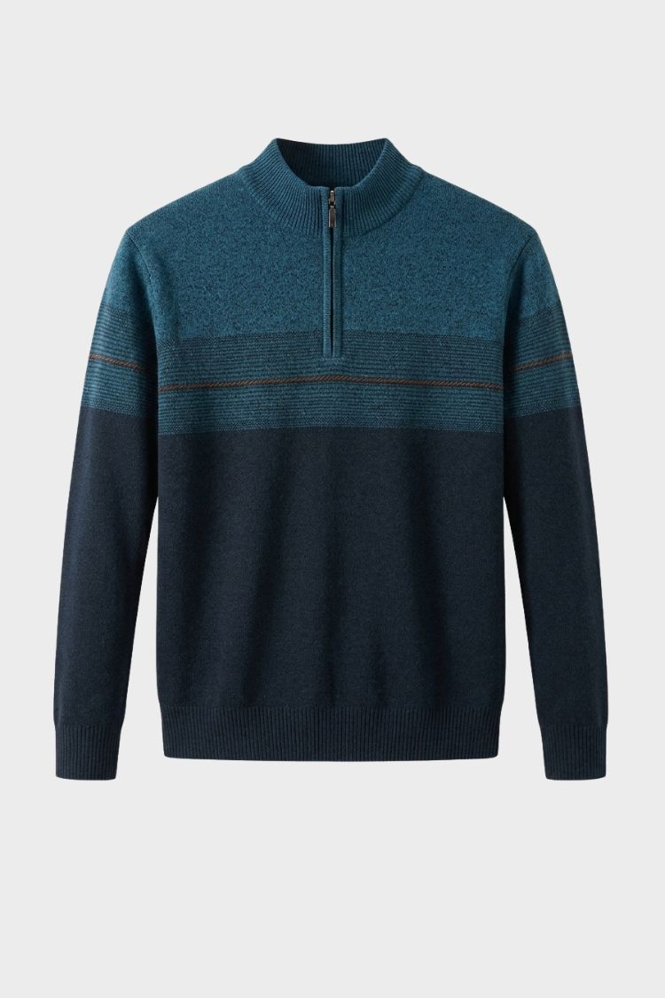 Herren Half-Zip Pullover | Streifen