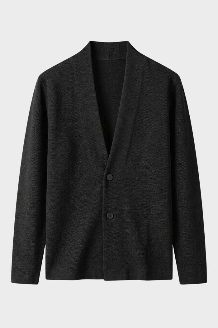 Herren Offene Strickjacke | Knopfdetail & Stehkragen