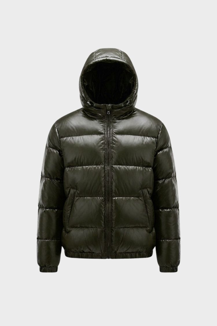 Damen Glänzende Pufferjacke | Kapuzendesign