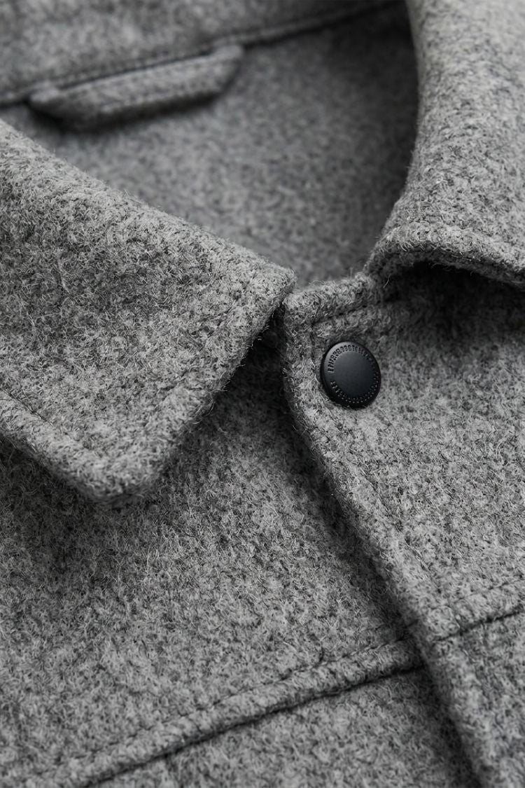 Herren Wolljacke | Hemdkragen