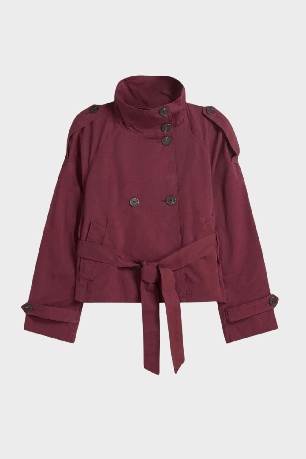 Damen Kurze Trenchjacke | Zweireihiges Design