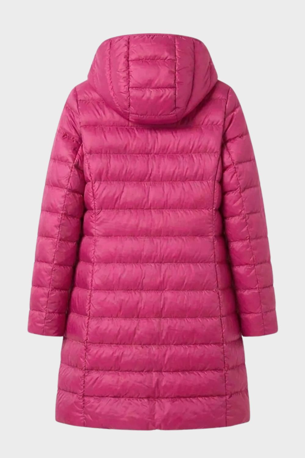 Damen Lange Pufferjacke | Kapuze & Steppdesign