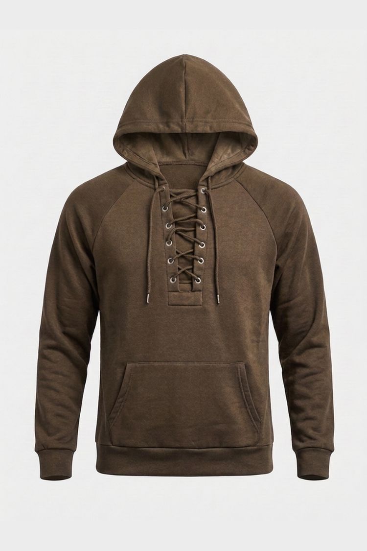 Herren Schnür-Hoodie | Kapuzen-Pullover-Design