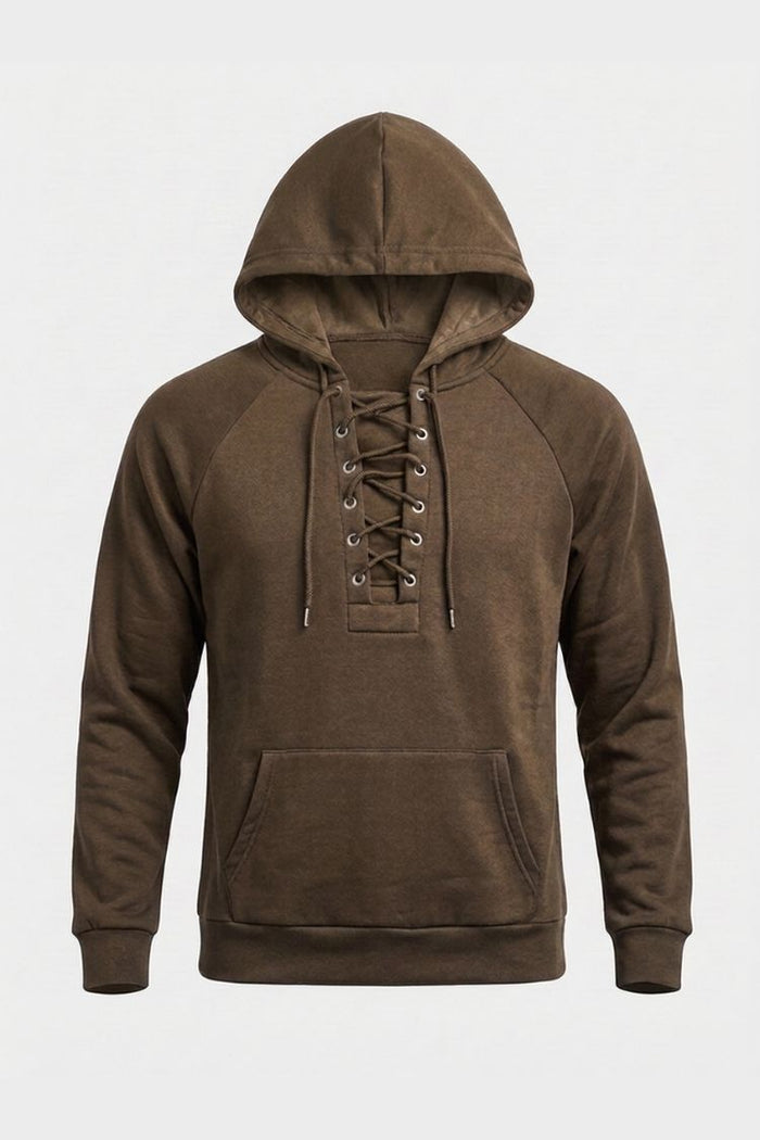 Herren Schnür-Hoodie | Kapuzen-Pullover-Design