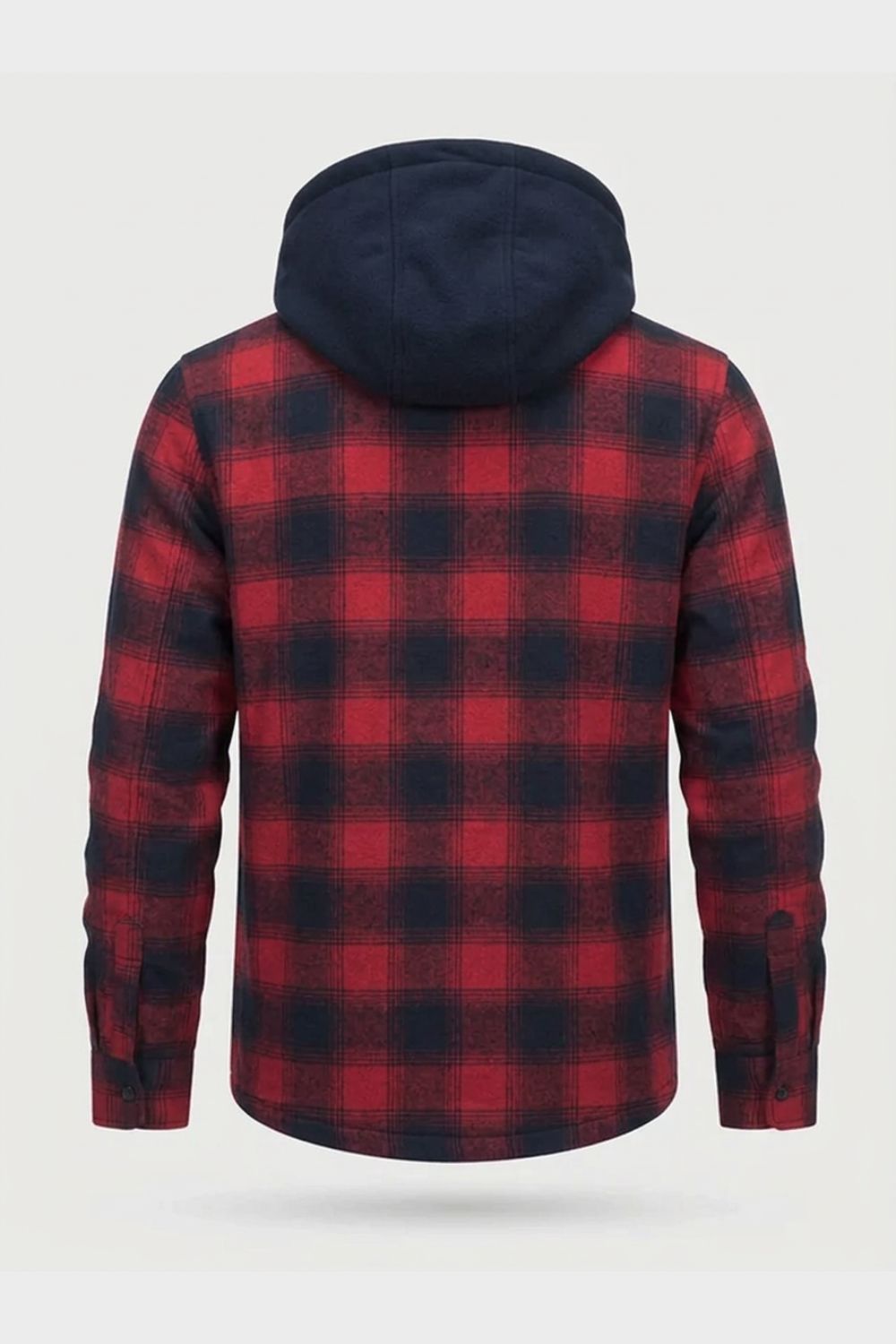 Herren Karierte Kapuzenjacke | Frontreißverschluss & Brusttaschen