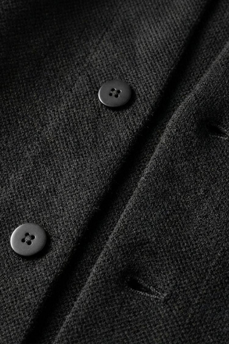 Herren Offene Strickjacke | Knopfdetail & Stehkragen