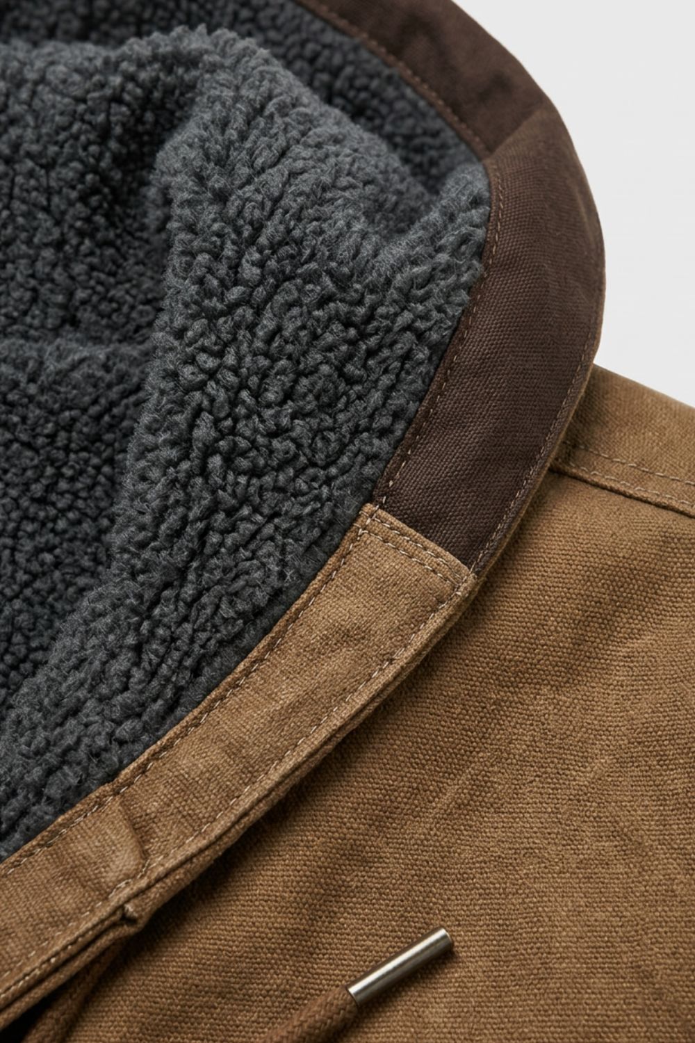Herren Kapuzen-Utility-Jacke | Frontreißverschluss & Layering-Design