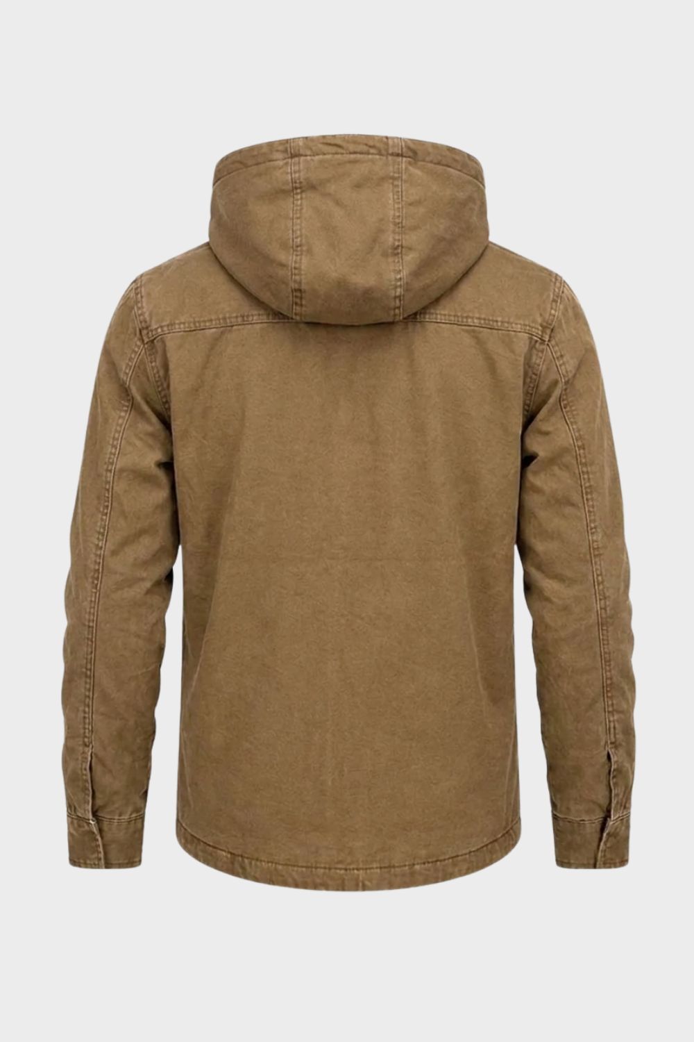 Herren Kapuzen-Utility-Jacke | Frontreißverschluss & Layering-Design