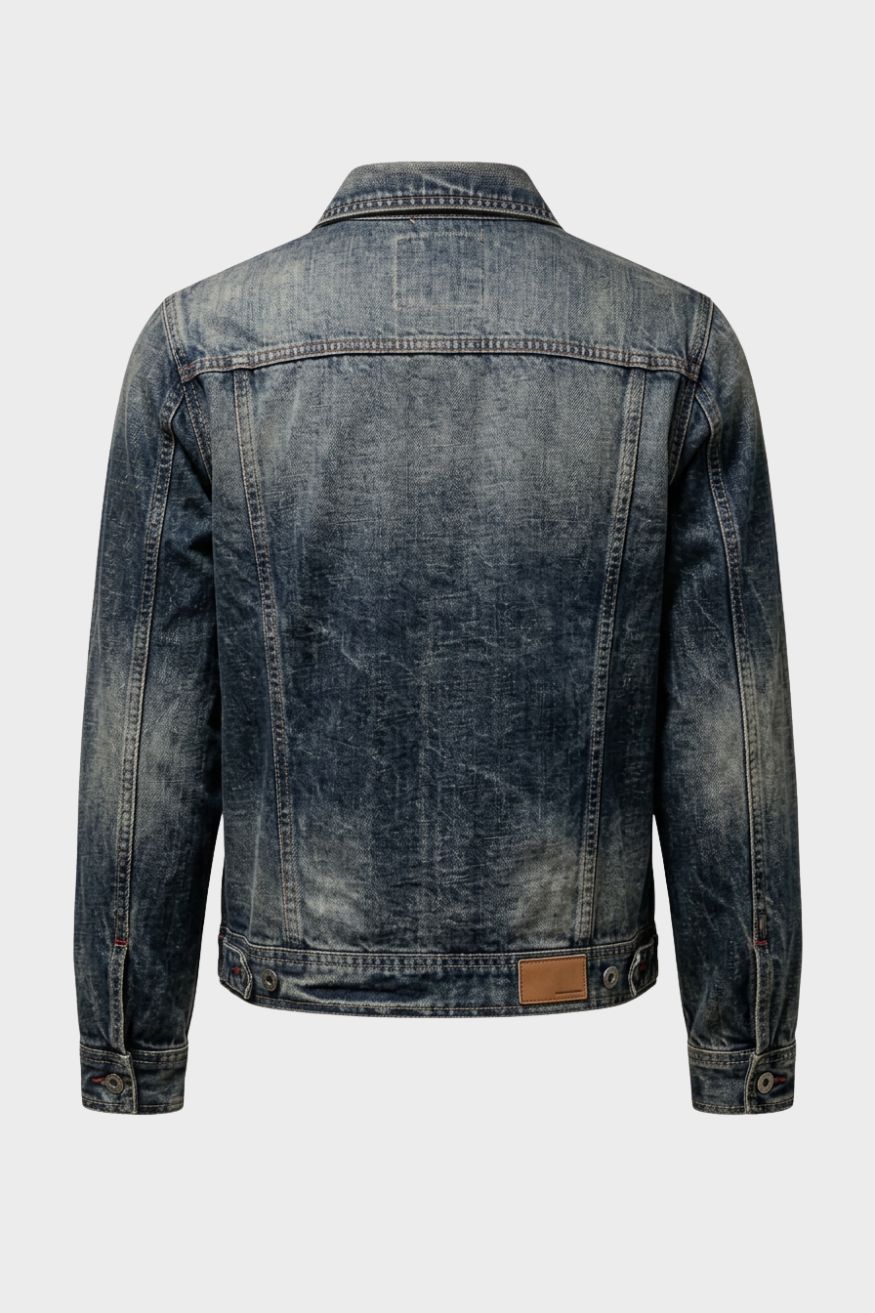 Herren Trucker-Jacke | Brusttaschen & Verwaschene Optik