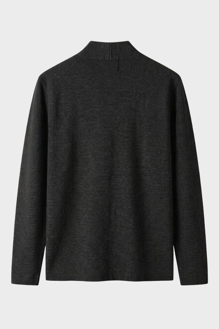 Herren Offene Strickjacke | Knopfdetail & Stehkragen