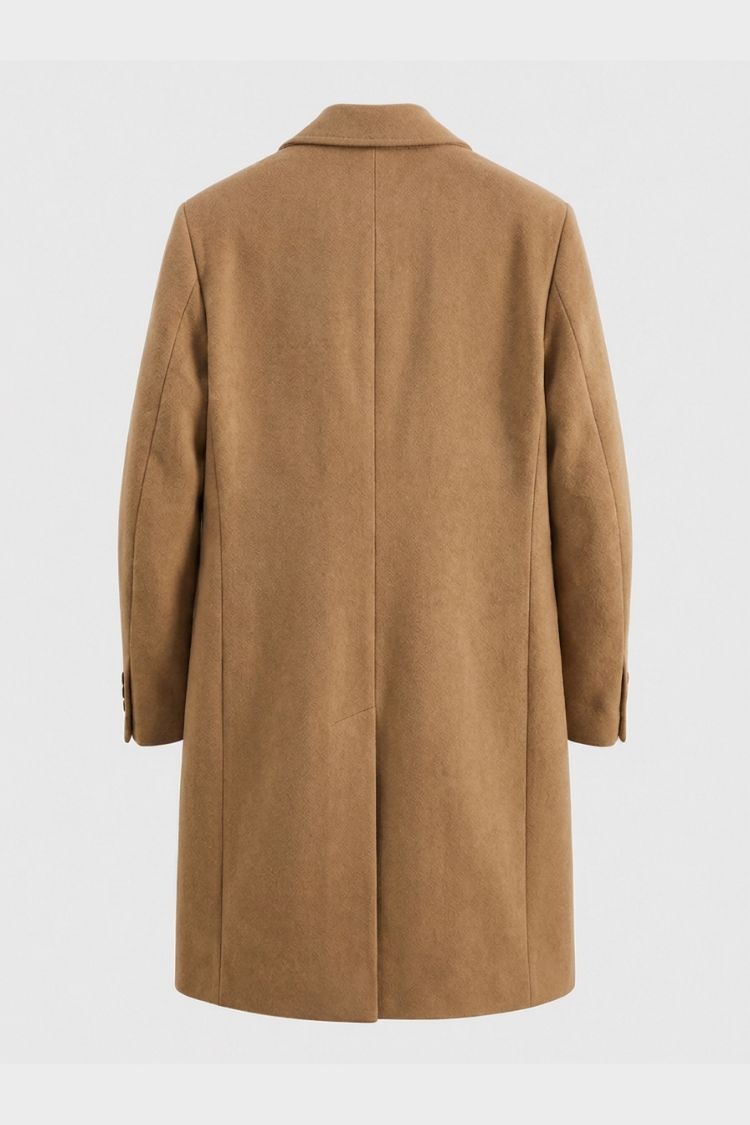 Herren Doppelreihiger Mantel | Lange Silhouette