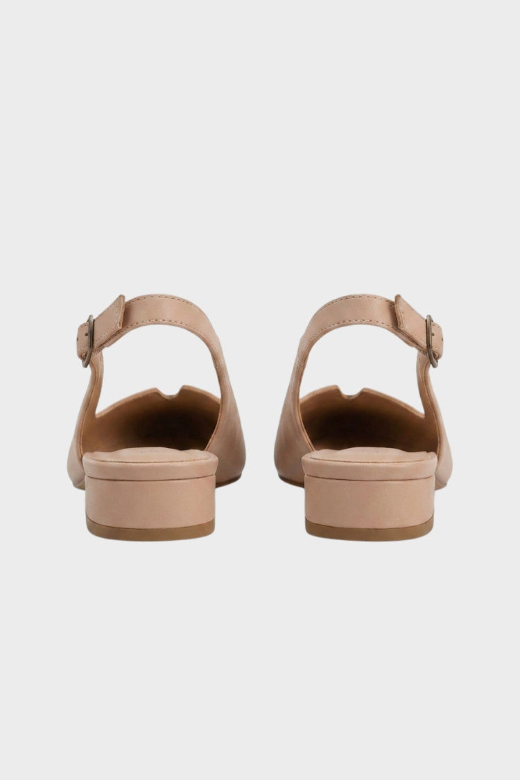 Damen Slingback-Pumps | Spitze Zehenpartie & Niedriger Blockabsatz