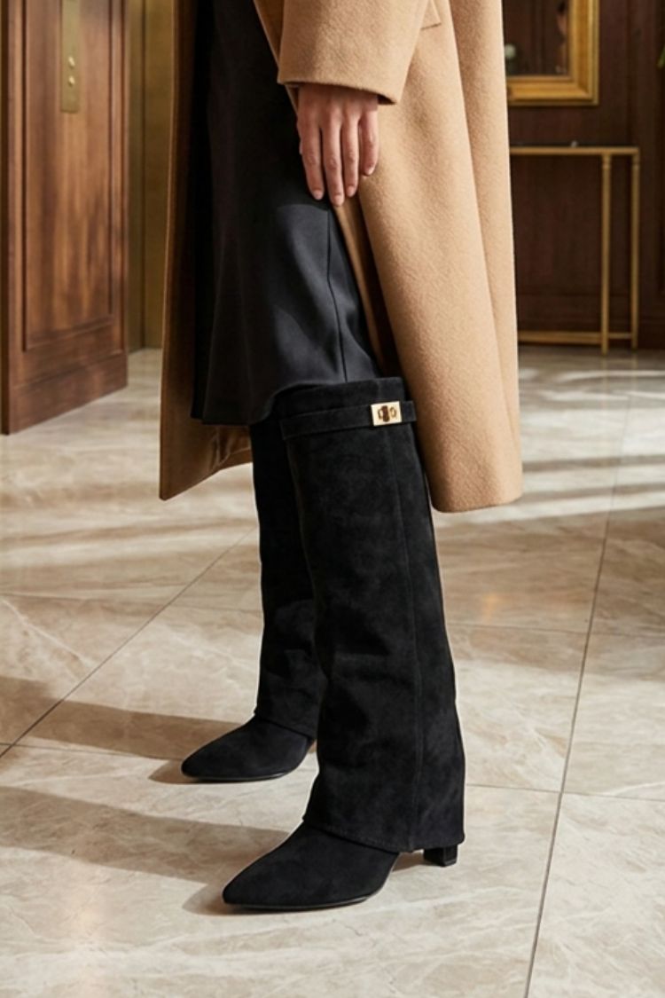 Damen Hohe Stiefel | Spitze Front & Schmale Silhouette