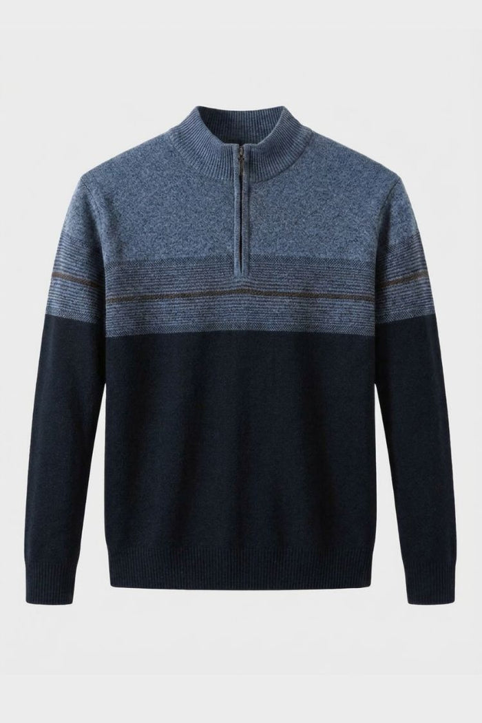 Herren Half-Zip Pullover | Streifen