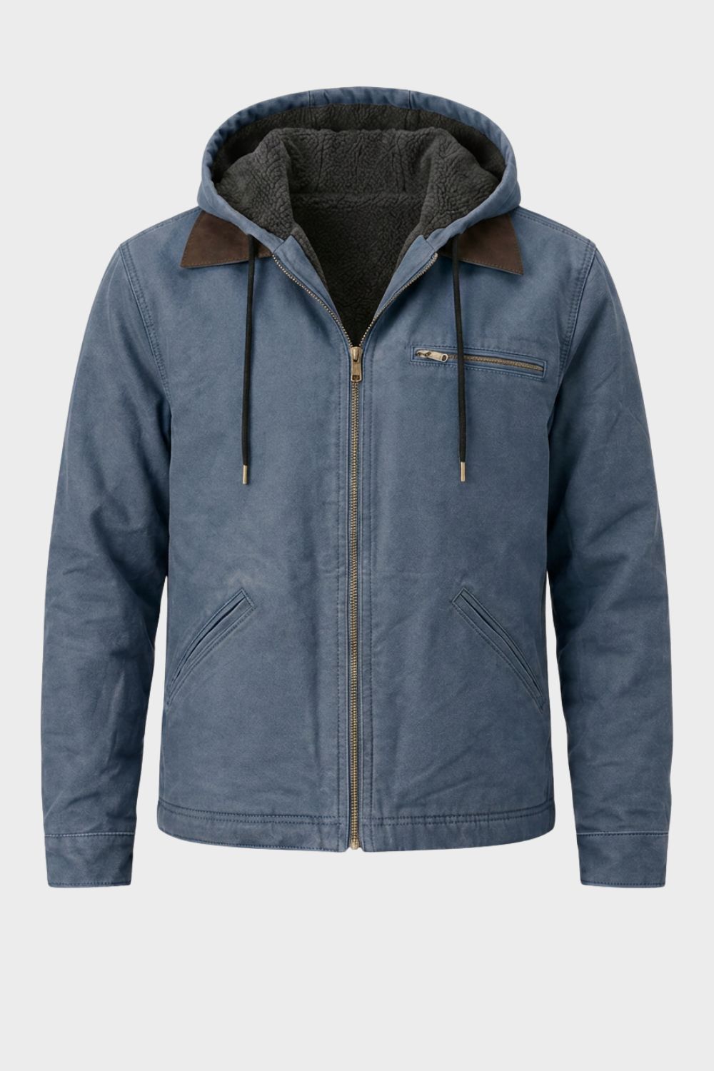 Herren Kapuzen-Utility-Jacke | Frontreißverschluss & Layering-Design