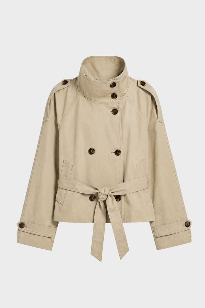 Damen Kurze Trenchjacke | Zweireihiges Design