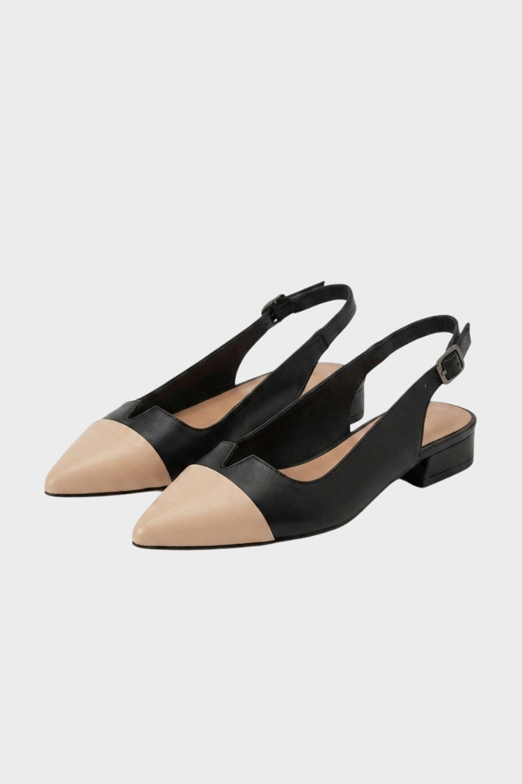 Damen Slingback-Pumps | Spitze Zehenpartie & Niedriger Blockabsatz