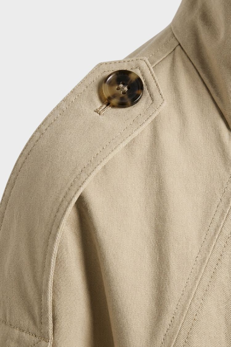 Damen Kurze Trenchjacke | Zweireihiges Design