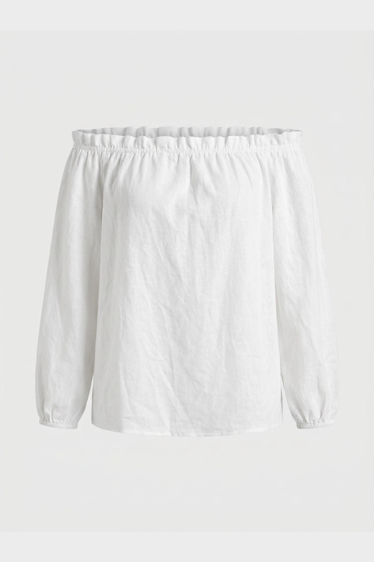 Damen Off-Shoulder Bluse | Lange Ärmel