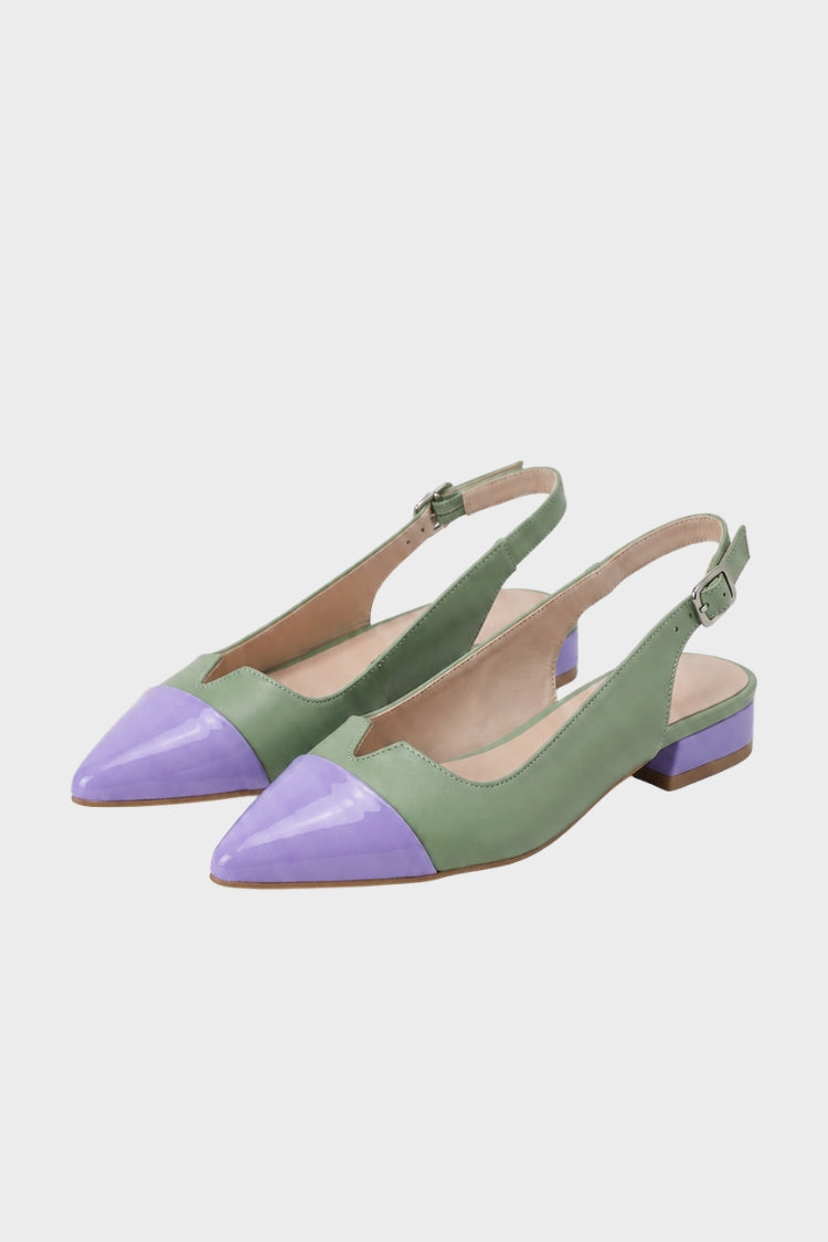 Damen Slingback-Pumps | Spitze Zehenpartie & Niedriger Blockabsatz