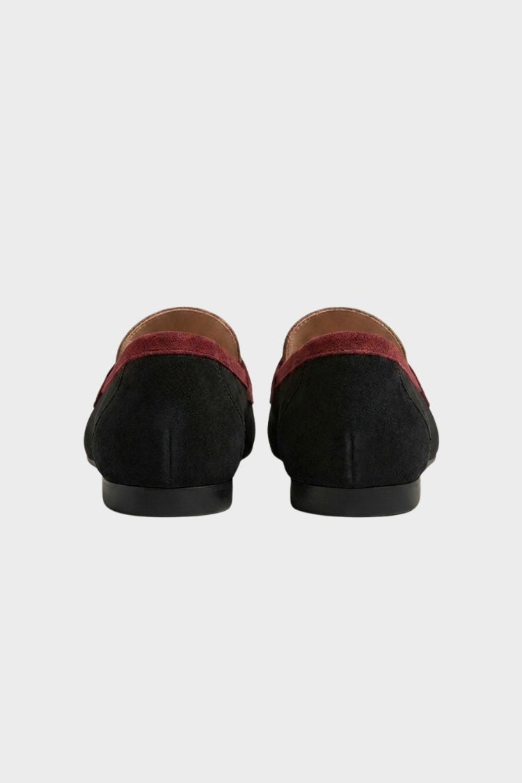 Damen Loafer mit Runder Zehenpartie | Niedriger Absatz & Kontrastriemen