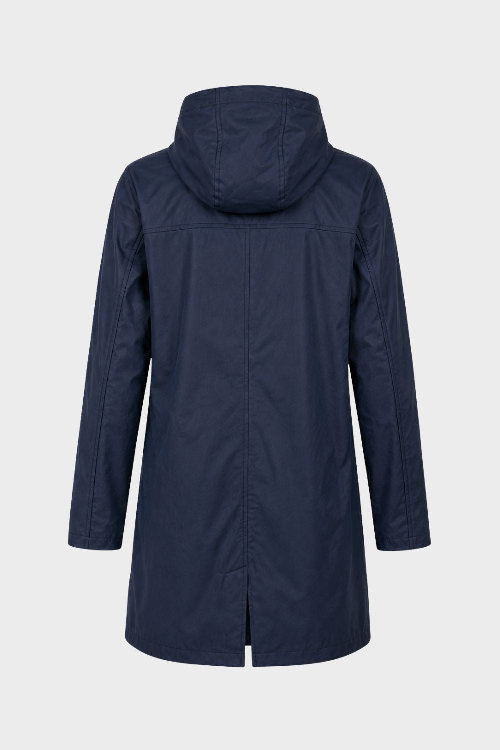 Damen Lange Kapuzenjacke | Knopfleiste