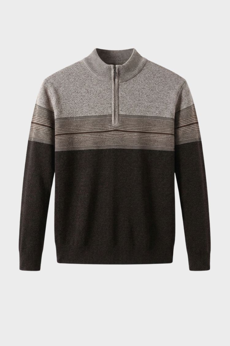 Herren Half-Zip Pullover | Streifen